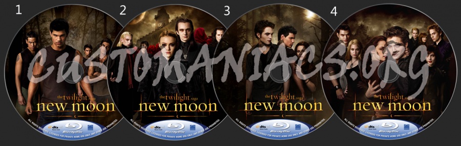 The Twilight Saga New Moon blu-ray label