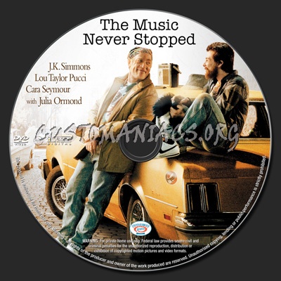 The Music Never Stopped dvd label