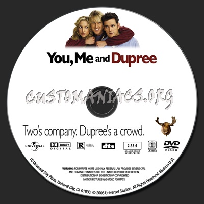 You, Me And Dupree dvd label