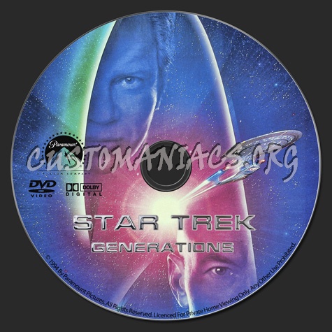 Star Trek VII Generations dvd label