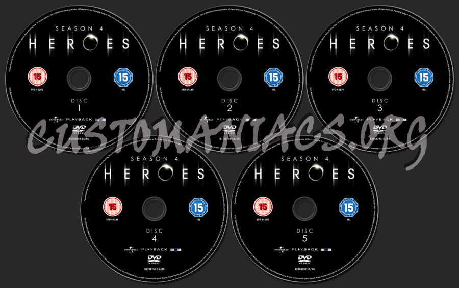 Heroes Season 4 dvd label