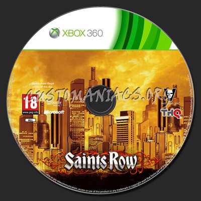 Saints Row dvd label