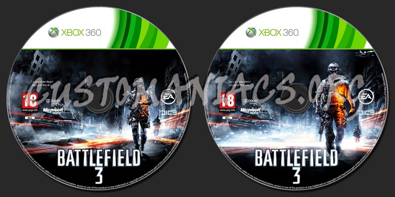 Battlefield 3 dvd label