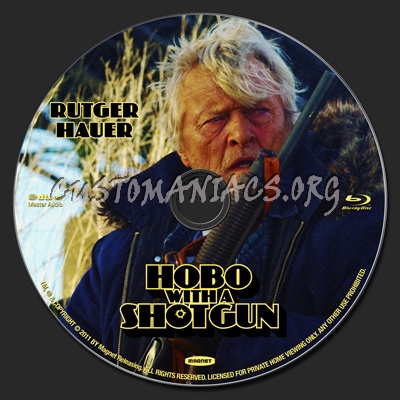 Hobo With a Shotgun blu-ray label