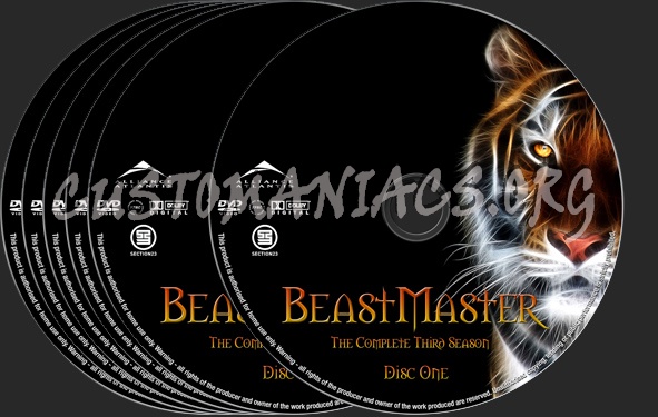 BeastMaster Season 3 dvd label