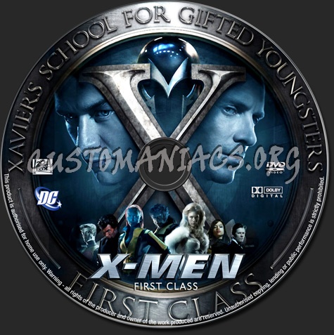 X-Men First Class dvd label