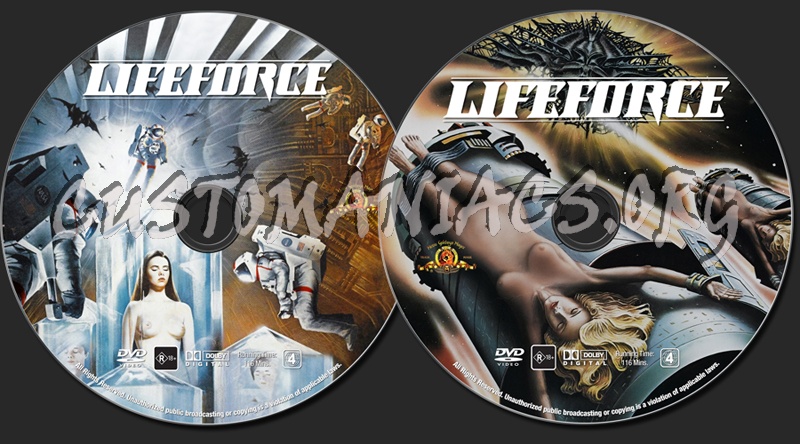 Lifeforce dvd label