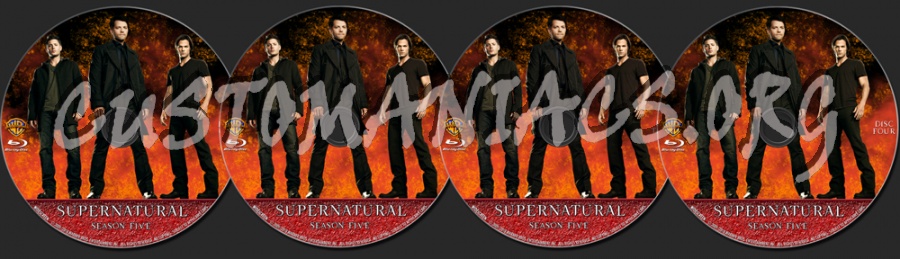 Supernatural : Season Five blu-ray label