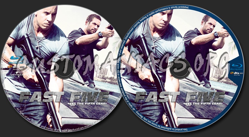 Fast Five blu-ray label