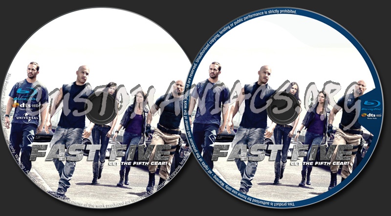 Fast Five blu-ray label