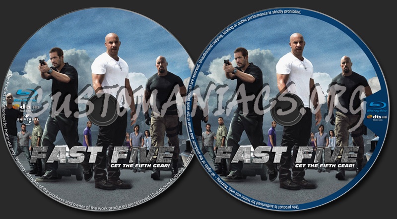 Fast Five blu-ray label