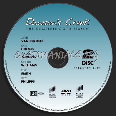 Dawson's Creek - Season 6 dvd label