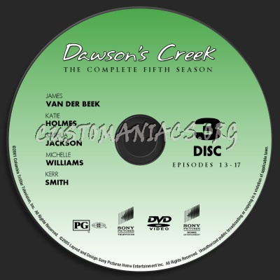 Dawson's Creek Season 5 dvd label