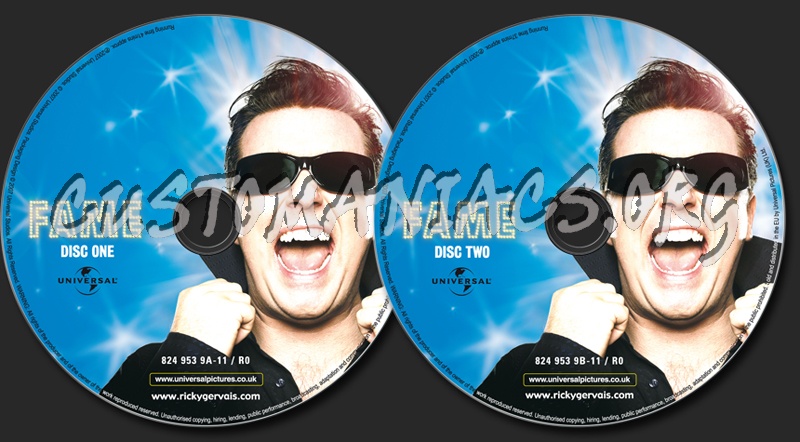 Ricky Gervais Live Fame dvd label