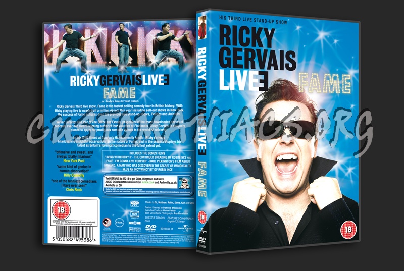 Ricky Gervais Live Fame dvd cover