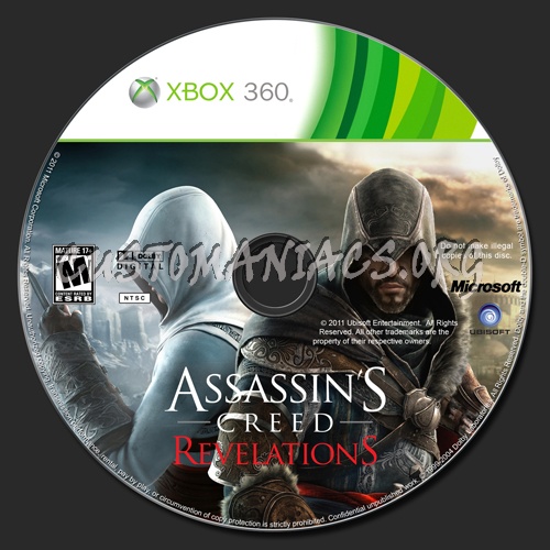 Assassins Creed Revelations dvd label