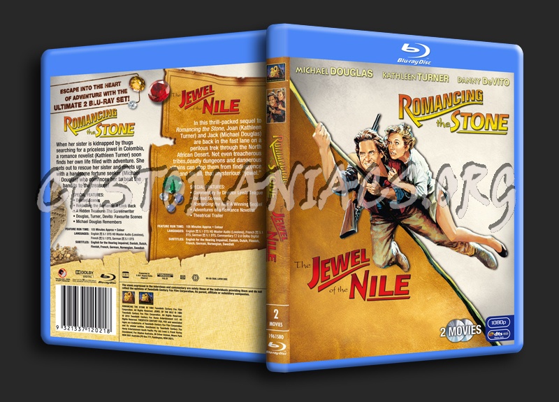 Romancing the Stone / The Jewel of the Nile blu-ray cover