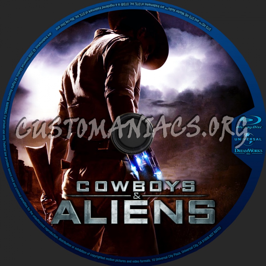 Cowboys & Aliens blu-ray label - DVD Covers & Labels by Customaniacs ...