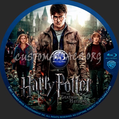 Harry Potter and the Deathly Hallows Part 2 blu-ray label