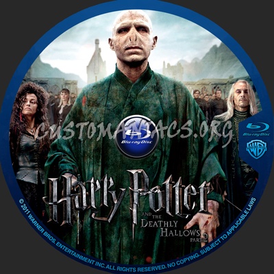 Harry Potter and the Deathly Hallows Part 2 blu-ray label