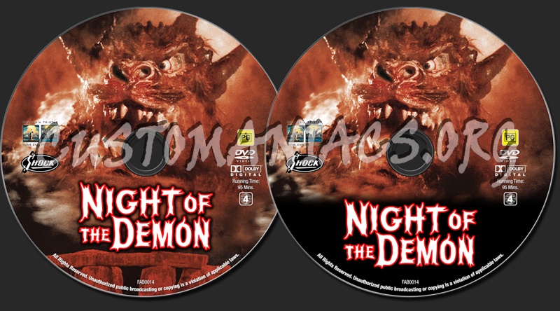 Night of the Demon dvd label