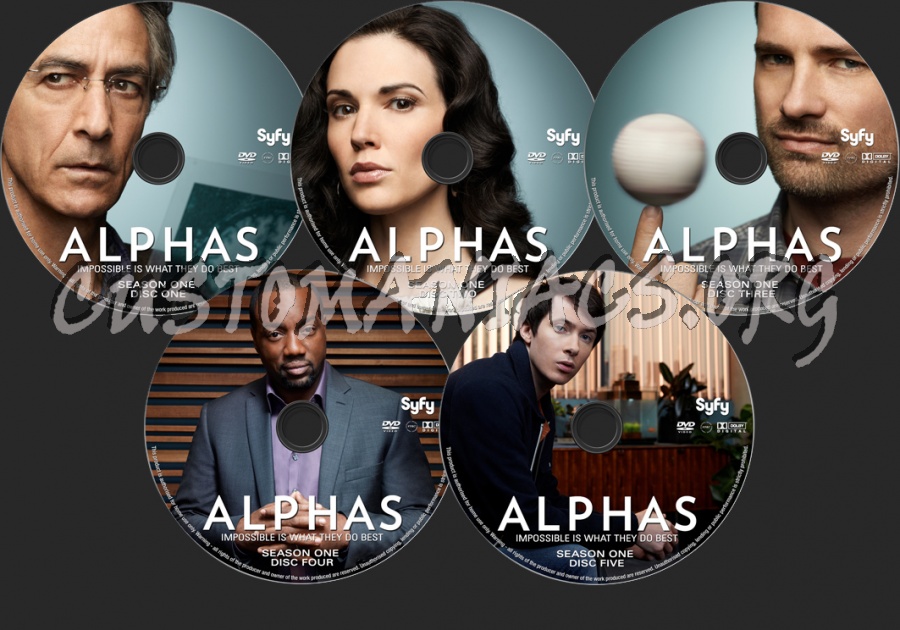 Alphas Season 1 dvd label