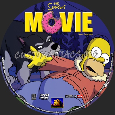 The Simpsons Movie dvd label