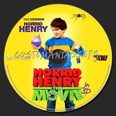 Horrid Henry The Movie dvd label