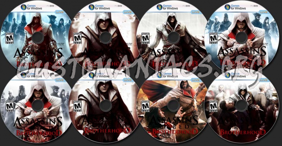 Assassin's Creed Brotherhood dvd label