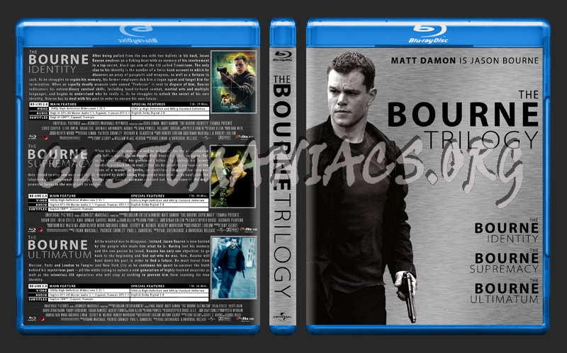 The Bourne Trilogy blu-ray cover