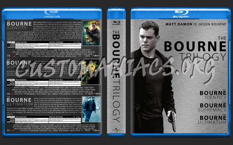 The Bourne Trilogy blu-ray cover