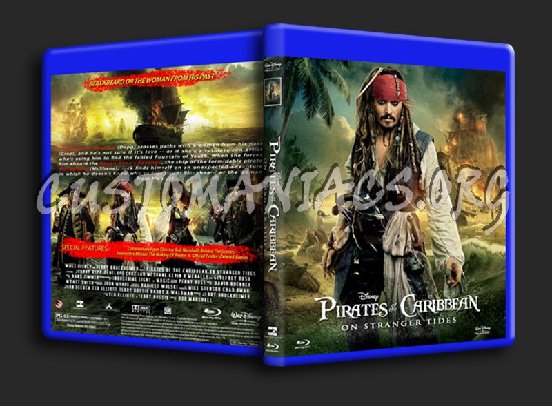 Pirates Of The Caribbean On Stranger Tides blu-ray cover