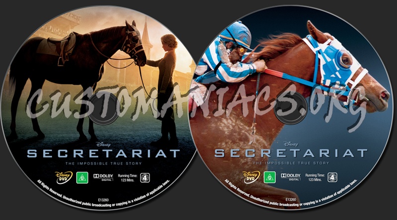 Secretariat dvd label