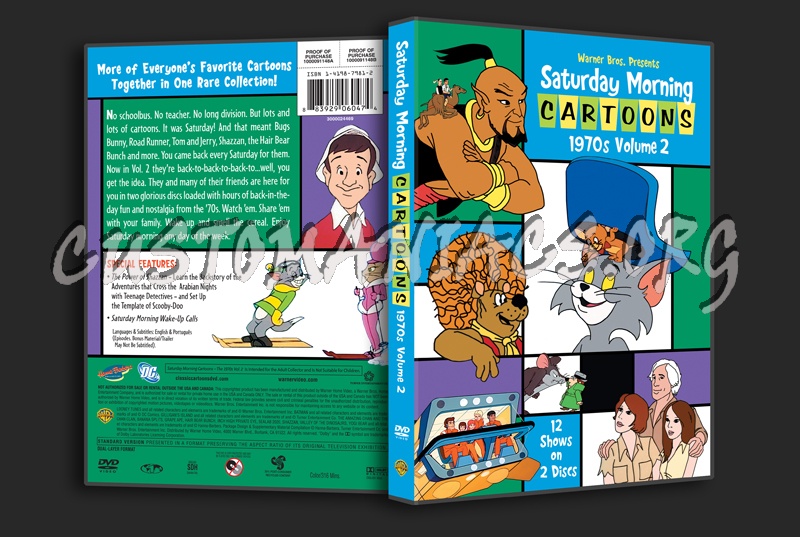 Saturday Morning Cartoons 1970 S Volume 2 Dvd Cover Dvd Covers And Labels By Customaniacs Id