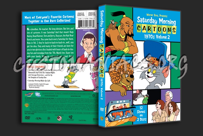 Saturday Morning Cartoons 1970's Volume 2 dvd cover