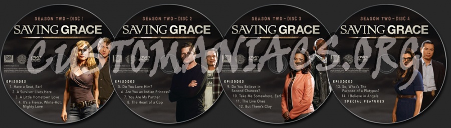 Saving Grace Season 2 dvd label