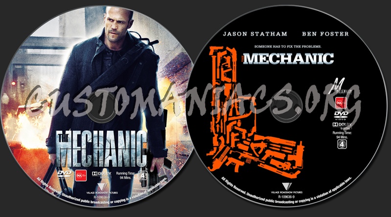 The Mechanic (2011) dvd label