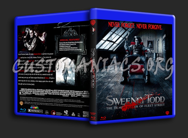 Sweeney Todd Demon Barber Of Fleet Street blu-ray cover