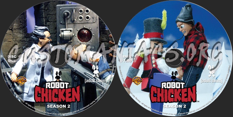 Robot Chicken Season 2 dvd label