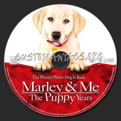 Marley and Me The Puppy Years dvd label