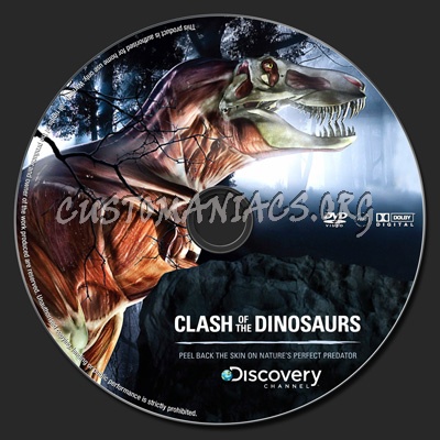 Clash of the Dinosaurs dvd label