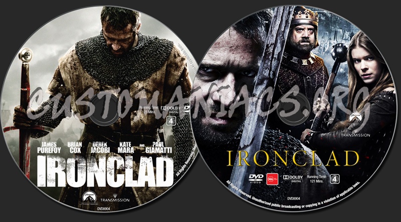 Ironclad dvd label