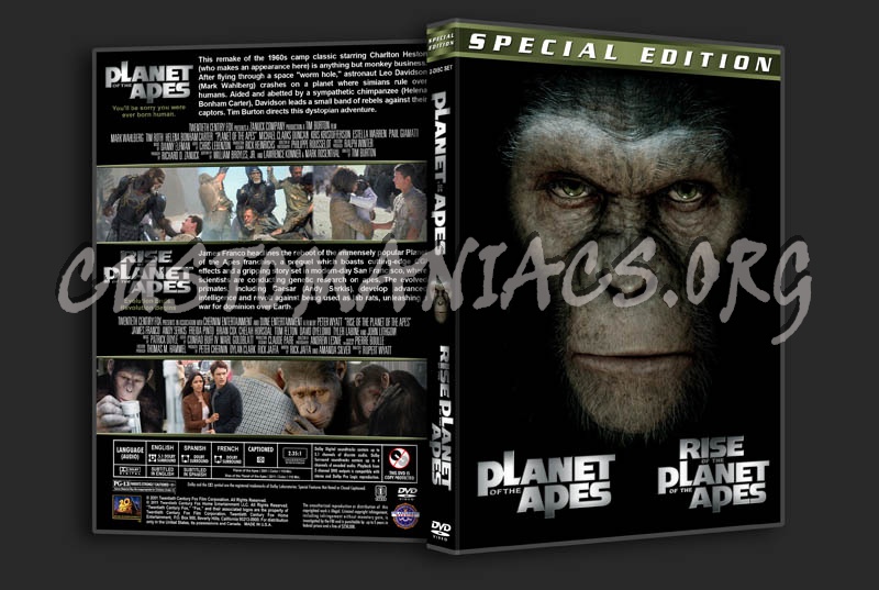 Planet of the Apes Double Feature dvd cover