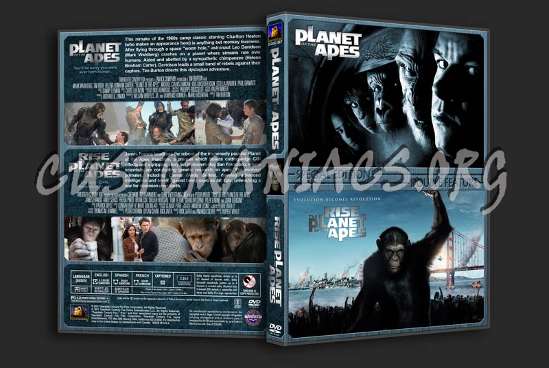 Planet of the Apes Double Feature dvd cover