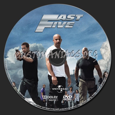 Fast Five dvd label