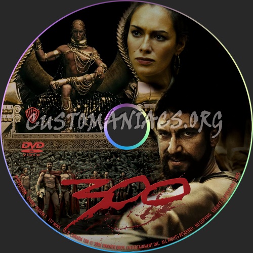 300 dvd label