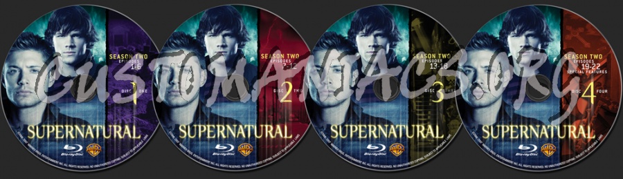 Supernatural Season 2 blu-ray label