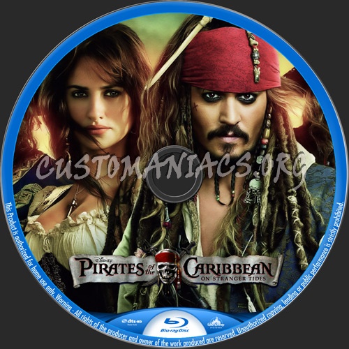 Pirates Of The Caribbean: On Stranger Tides blu-ray label