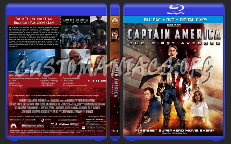 Captain America - The First Avenger blu-ray cover