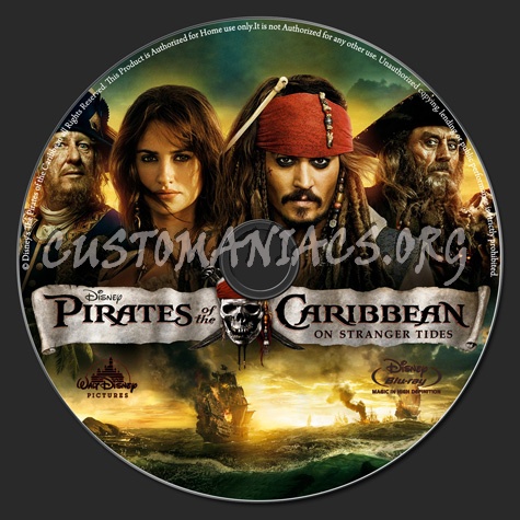 Pirates of the Caribbean: On Stranger Tides blu-ray label